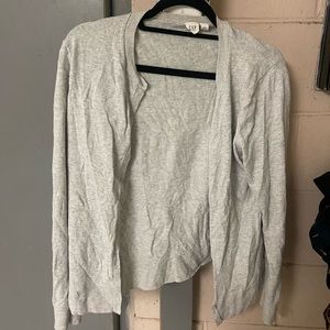 Gray gap cardigan